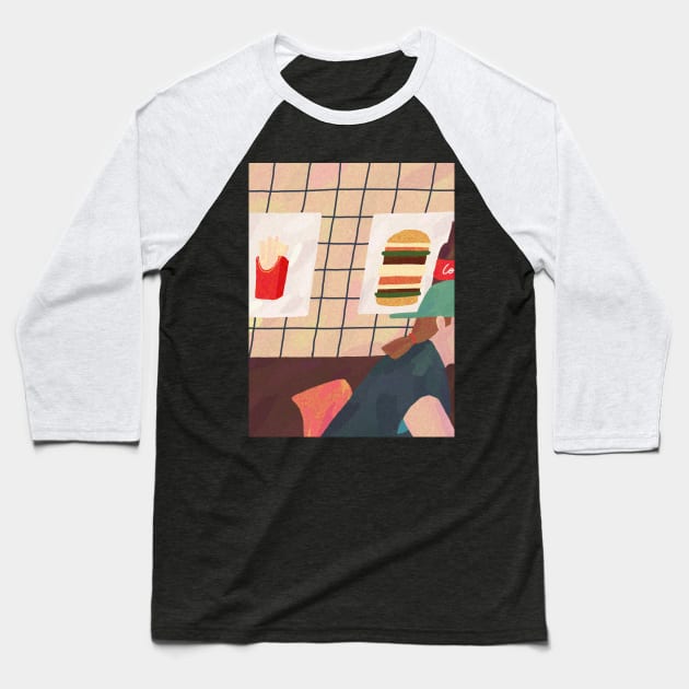 Restaurant Baseball T-Shirt by juliealex